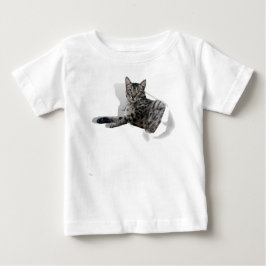 Niedliche Cat 3D Grafik lustige Illusion beliebt Baby T-shirt