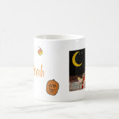Niedliche Cat and Pumpkin Halloween Tasse mit Ihre (Mittel)
