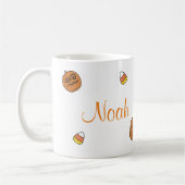 Niedliche Cat and Pumpkin Halloween Tasse mit Ihre (Links)