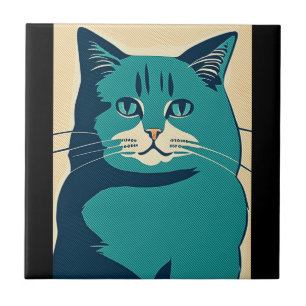 NIEDLICHE CAT ART Keramik Tiles Fliese