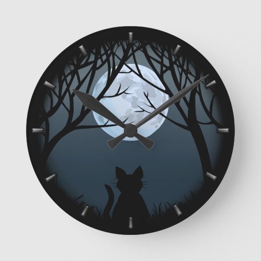 Niedliche Cat Clock Cat Lover Wall Uhren und Dekor (Vorderseite)