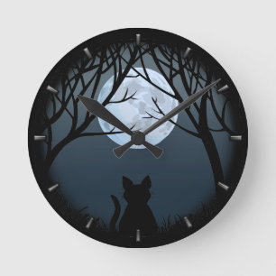 Niedliche Cat Clock Cat Lover Wall Uhren und Dekor