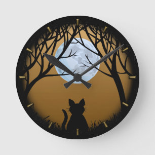 Niedliche Cat Clock Cat Lover Wall Uhren und Dekor