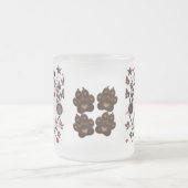 Niedliche Cat & Coffee Forest Tasse - rosa Herz (Mittel)