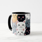 Niedliche Cat Collage Tasse (Vorderseite Links)