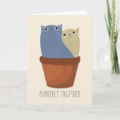 Niedliche Cat Couple Note Card individuell anpassb (Vorderseite)