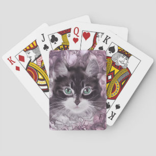 Niedliche Cat Design Spielkarten. Spielkarten