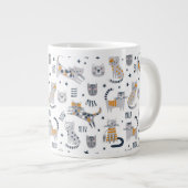 Niedliche Cat Design Tasse, Cat Themed Coffee Tass Jumbo-Tasse (Vorderseite Rechts)
