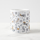 Niedliche Cat Design Tasse, Cat Themed Coffee Tass Jumbo-Tasse (Vorderseite)