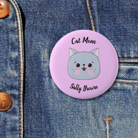 Niedliche Cat Face Cat Mama Button