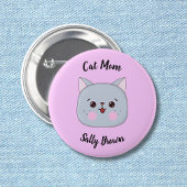 Niedliche Cat Face Cat Mama Button