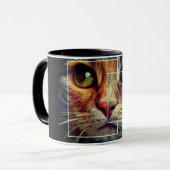 Niedliche Cat-Face-Collage-Tasse Tasse (Vorderseite Links)