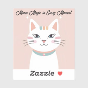 Niedliche Cat-Face-Sticker - PixelCharm Studio Aufkleber