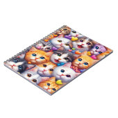 Niedliche Cat Faces Siral-Notebook Notizblock (Linke Seite)