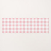 Niedliche Cat Fitness Motivation Pink Gingham Yogamatte (Rückseite (Horizontal))