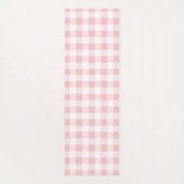 Niedliche Cat Fitness Motivation Pink Gingham Yogamatte (Rückseite)