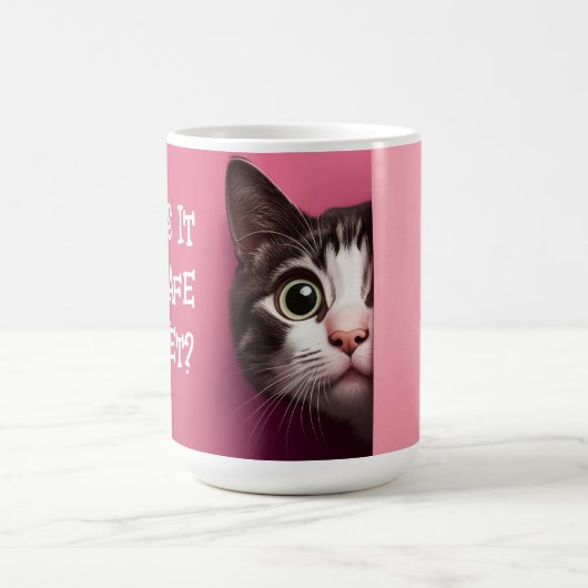 Niedliche Cat-Flüchtige Blick Kaffeetasse (Mittel)