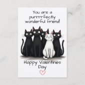 Niedliche Cat Friends Valentinstag Kinder Klassenz Begleitkarte (Vorderseite)
