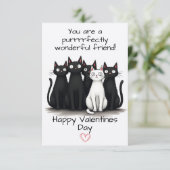 Niedliche Cat Friends Valentinstag Kinder Klassenz Begleitkarte (Stehend Vorderseite)