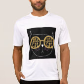 Niedliche Cat Glasses Graphic Gold Glitzer Kitty F T-Shirt (Vorderseite)