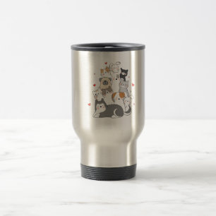 NIEDLICHE CAT-GRUPPE   KATZE LOVERS DESIGN KAUFEN  REISEBECHER