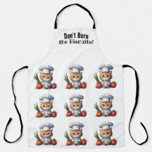 Niedliche Cat Koch All-over-Print-Schürze