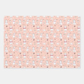 Niedliche Cat-Liebe zum Verpacken von Papierblätte Geschenkpapier Set (Vorderseite)