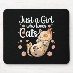 Niedliche Cat Lover Art für Mädchen Frauen Kinder Mousepad