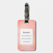 Niedliche Cat Luggage Tags Gepäckanhänger (Rückseite vertikal)