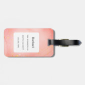 Niedliche Cat Luggage Tags Gepäckanhänger (Rückseite horizontal)