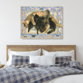 NIEDLICHE CAT-MALERIE LEINWANDDRUCK (Insitu (Schlafzimmer))