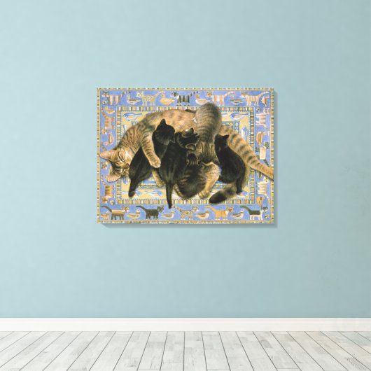 NIEDLICHE CAT-MALERIE LEINWANDDRUCK (Insitu (Holzboden))