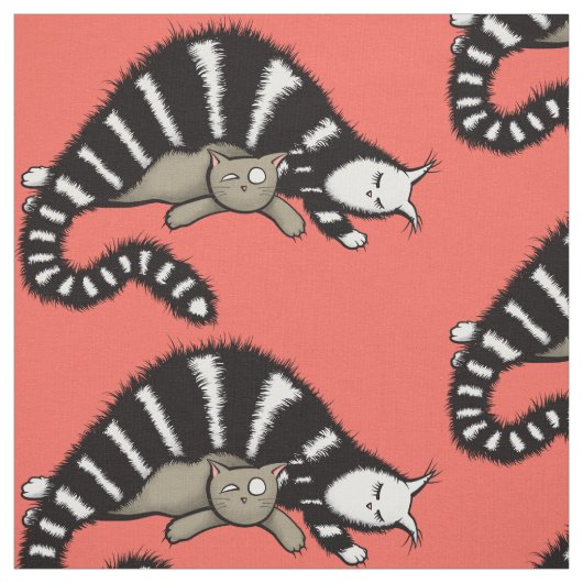 Niedliche Cat Mama Liebe Stoff (Muster)