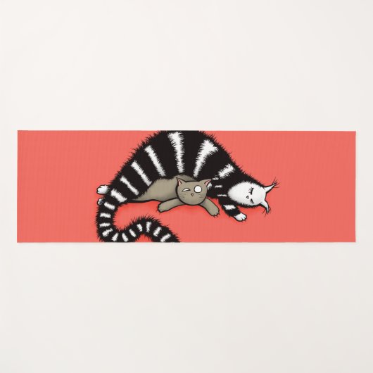 Niedliche Cat Mama Liebe Yogamatte (Vorderseite (Horizontal))