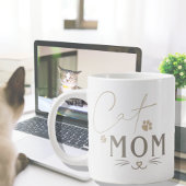Niedliche Cat Mama Personalisiert Kaffee Tasse