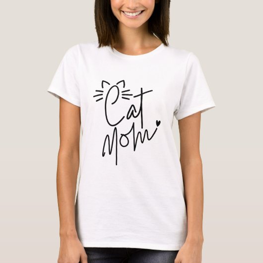 Niedliche Cat-Mama T-Shirt (Vorderseite)