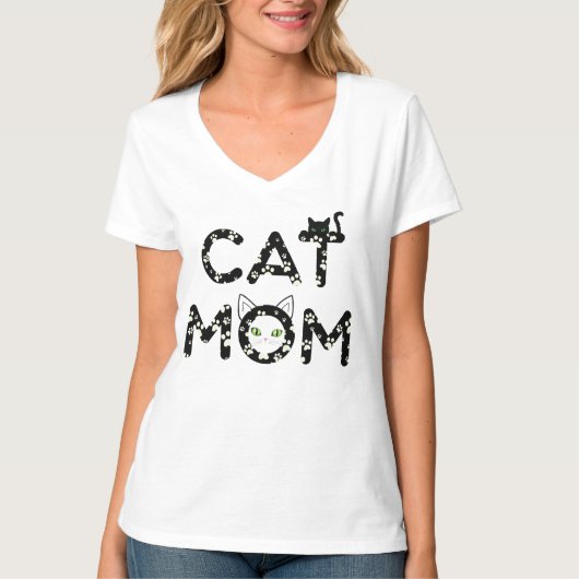 Niedliche Cat-Mama T-Shirt (Vorderseite)