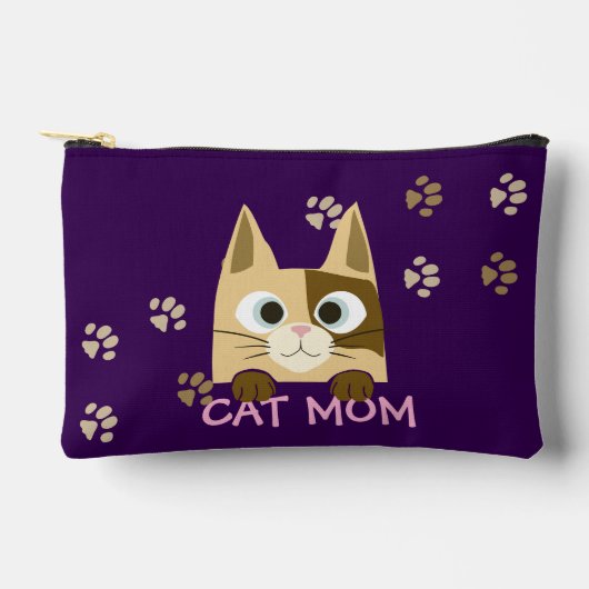 Niedliche "Cat Mama" Zubehörtasche (Vorderseite)