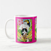 Niedliche Cat-Maus Toucan Herzdschungel Tasse (Links)