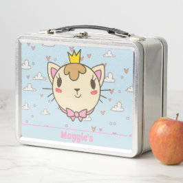 Niedliche Cat Mit Monogramm Lunch Box