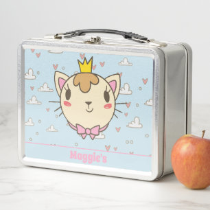 Niedliche Cat Mit Monogramm Lunch Box