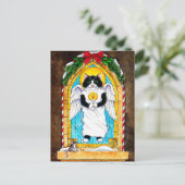 Niedliche Cat Mouse Weihnachtspostkarte Postkarte (Stehend Vorderseite)