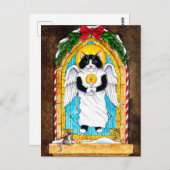 Niedliche Cat Mouse Weihnachtspostkarte Postkarte (Vorne/Hinten)