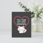 Niedliche Cat Owner Card - Funny Cat Postkarte (Stehend Vorderseite)