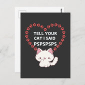 Niedliche Cat Owner Card - Funny Cat Postkarte (Vorne/Hinten)