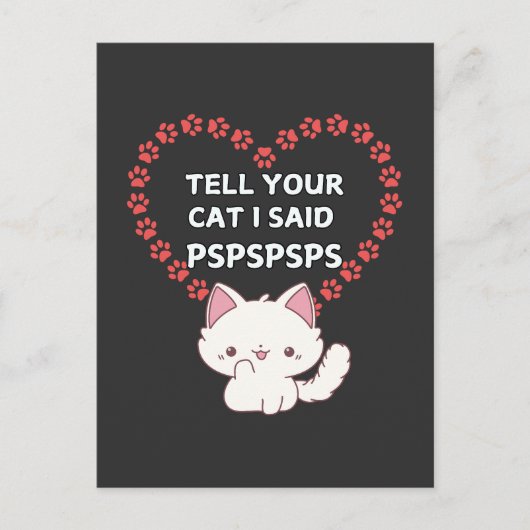 Niedliche Cat Owner Card - Funny Cat Postkarte (Vorderseite)