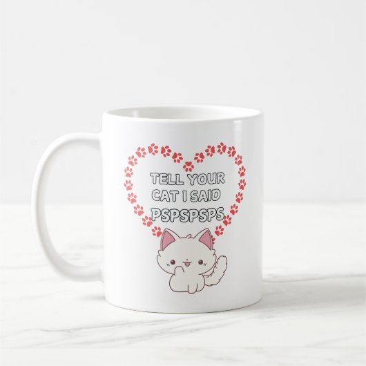 Niedliche Cat Owner Tasse - Funny Cat (Links)