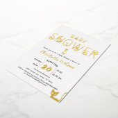 Niedliche Cat Pastel Colour Baby Dusche Folieneinladung (Gedreht)