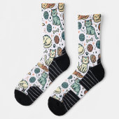 Niedliche Cat Pattern Socken - Adortable Feline De (Links)