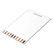 Niedliche Cat Paws personalisieren Notizblock (angewinkelt)